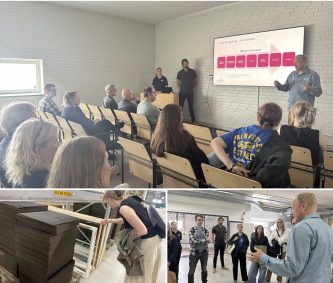 Ett kollage av bilder från studiebesök på ÅBC